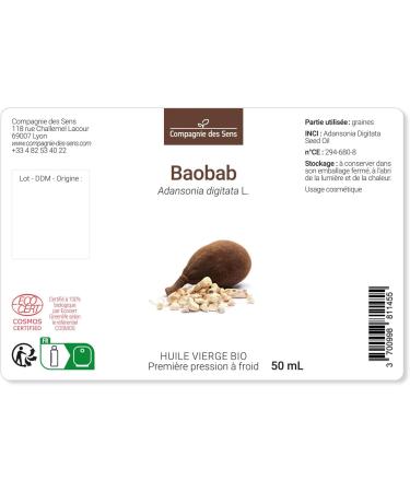 Baobab - Organic Virgin Vegetable Oil - Glass Bottle - First Cold Pressed - 100ml - Buy Online on GoSupps.com