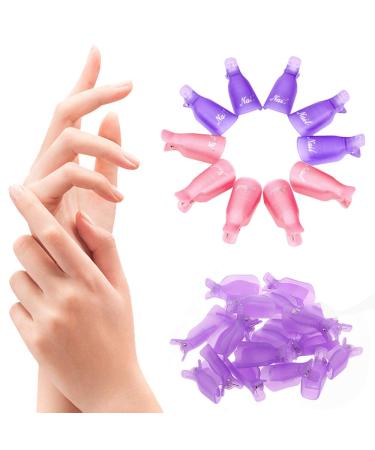 IRCHLYN Nail Polish Remover Clips - 100 Pcs Acrylic Caps for Cleaner Tool (10 Colors) - Buy Online on GoSupps.com