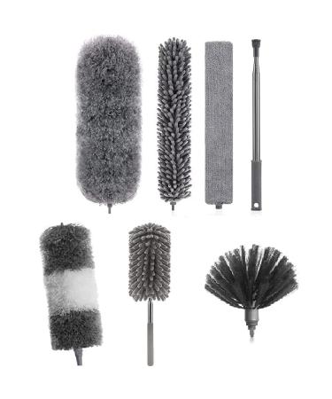 Facesunny 7PCS Washable Dusters for Cleaning Ceiling Fan High Ceiling Blinds Furniture