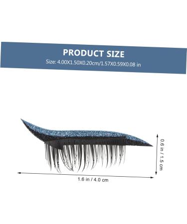 FOMIYES 4 Pairs False Eyelashes Eye Makeup Sticker Stickers Adhesive Eye Line Sticker Eye Line Strip Slim 4x1.5cm Blue - Buy Online on GoSupps.com