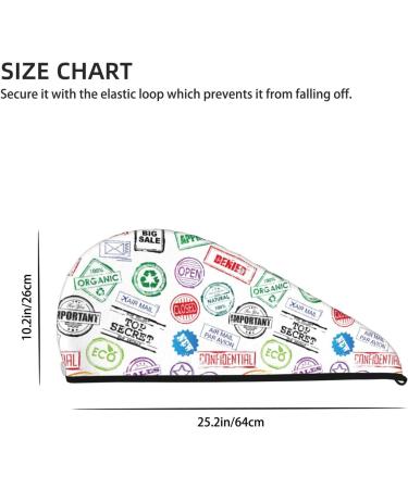 Hair Towel Wrap - Quick Drying Hair Turban with Button | Stamp Set Collection - Buy Online on GoSupps.com