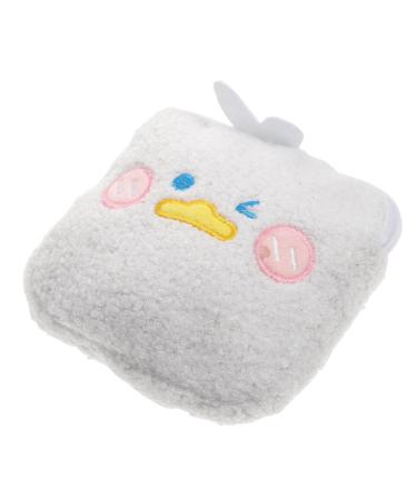 Healifty 1 PC Plush Aunt Towel Bag Girls Purse Girl Makeup Kit Girls Makeup Bag Plush Cartoon Wallet Nursing Pad Holder Cartoon Napkin Pouch White Napkin Bag Menstrual Pad Bags