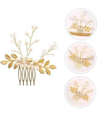 DOITOOL Hair Accessories Comb Pearl Hair Ties Hair Decorations Headdress Rhinestone Barrettes Rhinestone Hair Clip Wedding Decoration Pearl Beaded Headband Manual Bride Hair Comb - Buy Online on GoSupps.com