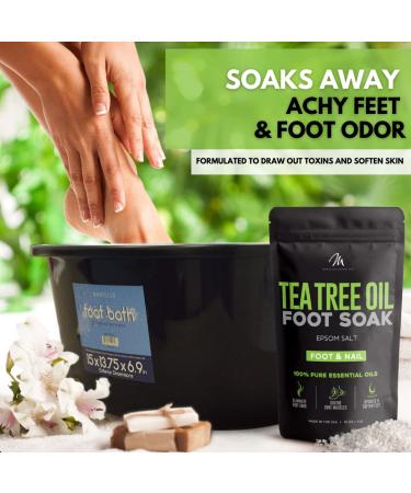 Tea Tree Oil Foot Soak for Softening Feet - 1 lb Epsom Salt Pedicure Soak - Buy Online on GoSupps.com