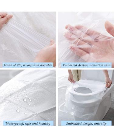 Biodegradable Disposable Plastic Toilet Seat Cover Disposable Paper Toilet Seat Covers Travel Pack Foldable Portable Waterproof and Non Slip Individually Wrapped for Travel (150PCS) - Buy Online on GoSupps.com