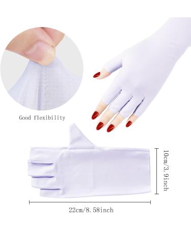 Arqumi UV Gloves for Gel Nails - 2 Pairs of Fingerless UV Protection Gloves for Gel Manicure - Buy Online on GoSupps.com