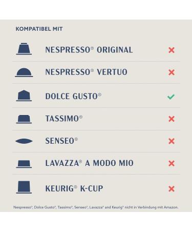 By Amazon Cappuccino Capsules - Dolce Gusto Compatible Light Roast 48 Pieces (6 Packs of 8) - Rainforest Alliance Certified - Buy Online on GoSupps.com