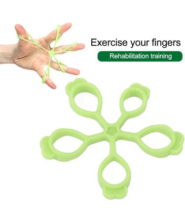 Silicone Finger Stretcher Flower Shape Springback Decompression Hand Grip Strengthener for Office Outdoors (Light Green 6.6lb) - Buy Online on GoSupps.com