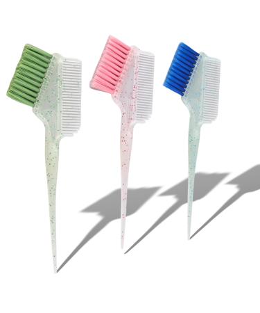 3 pieces of colored brush set hair dyel brush to hairy dye hair dyel brush for applying the hair color color brush for the hairdressing salon brush for coloring hair (double -sided)