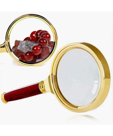 Magnifying Glass Hand Held 6 Times Crafts Wooden Handle All Metal Reading Magnifier Made in China - Buy Online on GoSupps.com