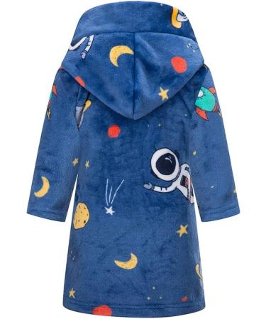 XINNE Boys & Girls Soft Bathrobe - Cute Flannel Hoodie Pajamas for Toddlers & Babies | Moonlight 120/5T Sleepwear - Buy Online on GoSupps.com