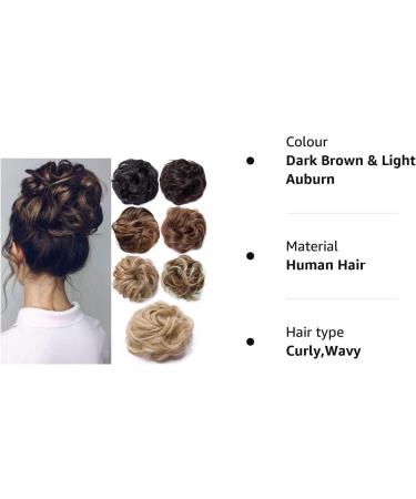 Dark Brown & Light Auburn Wavy Curly Hair Bun Extension - 40g - Buy Online on GoSupps.com