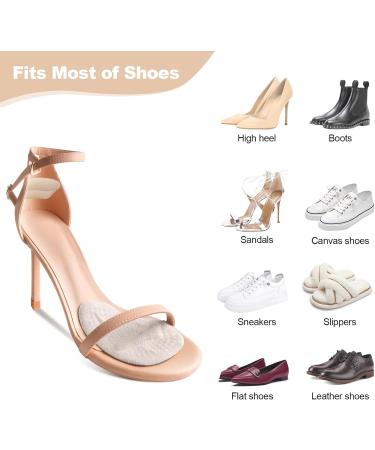 4 Pairs Metatarsal Pads - Ball of Foot Cushions & Heel Grips for Pain Relief | No-Slip Shoe Pads for Loose Shoes (Beige - Buy Online on GoSupps.com