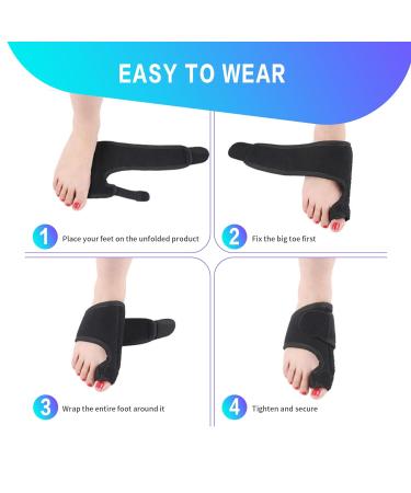 Bunion Corrector Toe Straightener 2 x Bunion Splint + 2 x Big Toe Straighteners Day & Night Kit Bunion Pain Relief Toe Separators Kit to Relax Spread and Pain Relief for Women Men Adjustable Size - Buy Online on GoSupps.com