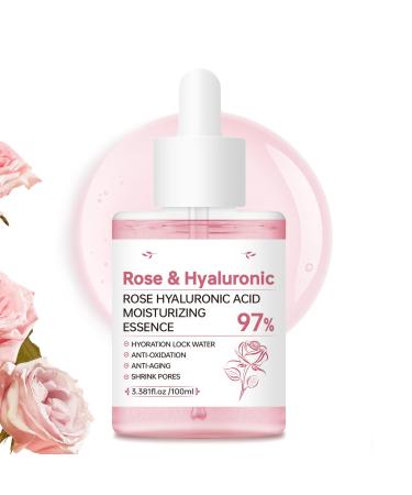 S rum l'acide hyaluronique s rum pour le visage Hyoration avec rose pores r tr cis resurface et texture lisse de la peau | Essence claircissante la niacinamide pour un teint uniforme et