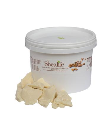 100% Organic Cocoa Butter Unrefined (Pieces) Ideal for Cosmetic & Chocolate Making Edible .Supplied Direct by Shea Life 1Kg Tub