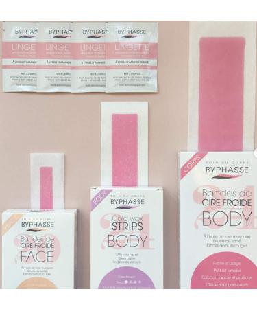 Byphasse Cold Wax Strips for Sensitive Skin - 24 Wax Strips + 4 Wipes for Jersey & Armpits | International Shipping - Buy Online on GoSupps.com