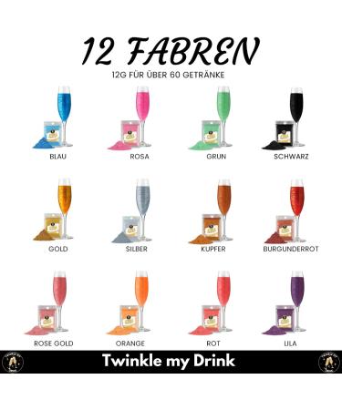 Twinkle my Drink Edible Glitter for Drinks - blue - 0.42 Oz. - Buy Online on GoSupps.com