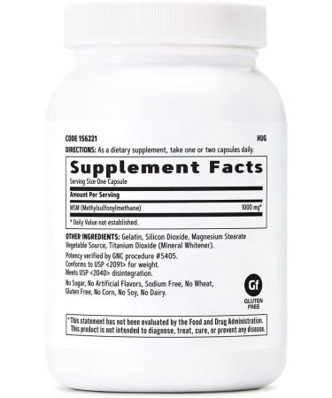 GNC MSM 1000mg 90 Capsules - Supports Joint Cartilage - Buy Online on GoSupps.com