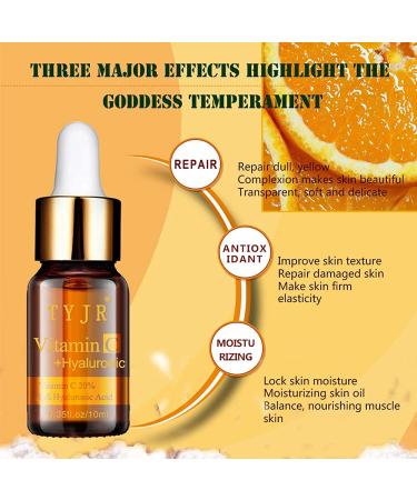 20% Vitamin C Serum for Face - Anti-Aging & Dark Spot Treatment with Vitamin E Hyaluronic Acid & Aloe Vera - Buy Online on GoSupps.com