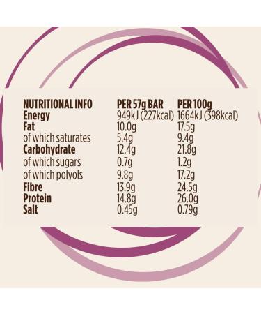Pulsin - Cookie Dough Vegan Protein Bars - 12 x 57g - 14.8g Protein 13.9g Fibre 227 Kcal Per Serving - Gluten Free Palm Oil Free & Dairy Free Snack Bar - Buy Online on GoSupps.com