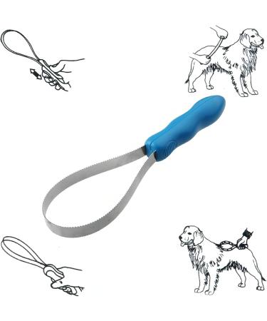 WADY Dog Deshedding Loop Brush 1PC Double-Sided Shedding Blade Dogs Shedding Brush Stainless-Steel Grooming Tool Dog Shedding Tool with Stainless Steel Blade for Dog and Cat Blue (Blue) - Buy Online on GoSupps.com