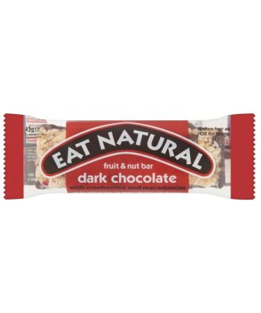 Manger du chocolat noir naturel avec Cranberries & Macadamias Bar (45g) - Paquet de 6