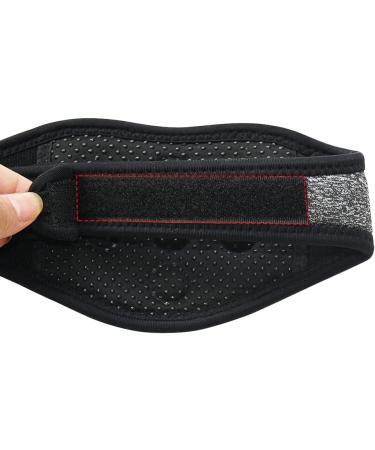 Xinchi Self-Heating Neck Support Bandage - Adjustable Ergonomic Neck Collar for Pain Relief | Breathable Velcro Fastener - Unisex Black - Buy Online on GoSupps.com