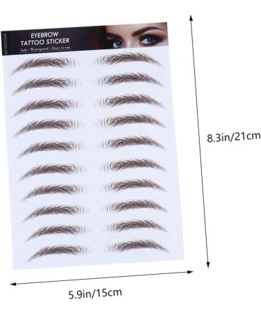 FOYTOKI Fake Eyebrow Stickers 4pcs Transfer Transfers Girl Brow Tool Peel Female Hair- Fake Brown Grooming Permanent for Like - Buy Online on GoSupps.com