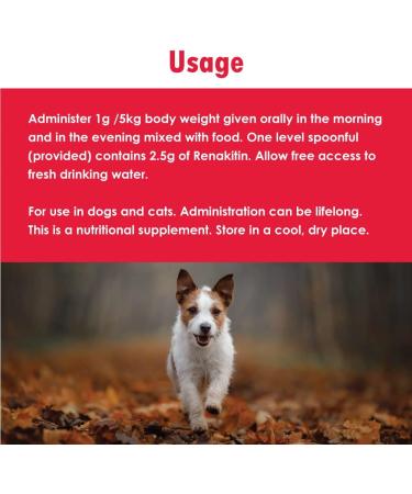 HealthyPets Renakitin Nutritional Supplement for Dogs & Cats - Kidney Support & Immune System Boost - 180g Red (RENAKIT0731) - Buy Online on GoSupps.com