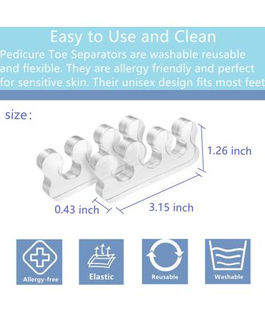 ZaxSota Toe Spacers - Orthopedic Bunion Relief & Nail Separation | Blue & White Pedicure Toe Separators - Buy Online on GoSupps.com