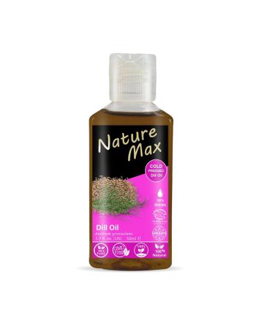Nature Max Dill Oil Pure & Natural Cold Pressed Concentrated Crude Perfect Fresh For Food Cooking & Body & Hair Non Gmo No Additives Kosher Halal (1 Pack 1.69 oz / 50 ml)