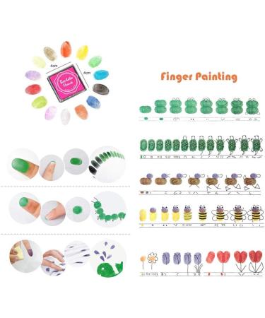 Dizdkizd Finger Craft Ink Pads  20 Colors Craft Ink Pads for Rubber Stamps  Paper  Scrapbooking  Wood  Fabric  Best Gift for Kids Set B - Buy Online on GoSupps.com