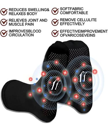 Tourmaline Ionic Body Shaping Socks | Lymphatic Slimming & Foot Massage | Summer Slimming Socks for Toned Skin - Buy Online on GoSupps.com