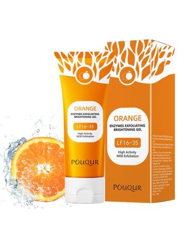 Orange Exfoliating Gel Scrub Purifying Exfoliating Gel for Face & Body Gentle Daily Exfoliator to Smooth & Refresh Dull Skin For All Skin Types (1pcs)