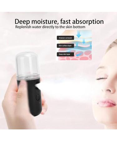 Nano Facial Steamer Nano Facial Mister Mini Face Humidifier Portable Facial Sprayer Handheld Face Mist Sprayer Rechargeable Moisturizing Hydrating Face Humidifier Sprayer (Black) - Buy Online on GoSupps.com