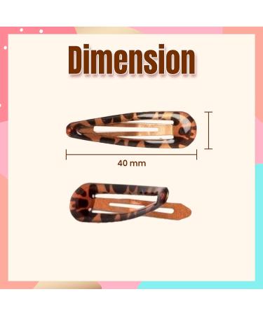 6Pcs 5CM School Colours Snap Hair Clips for Girls & Women - Tort | Novelty Hair Accessories - Buy Online on GoSupps.com