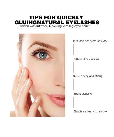 FEXPDL Eyelash Glue Clear Eye Lash Glue Strong Clear Waterproof False Eyelash Glue Strong Hold Latex Free Lash Glue for Sensitive Eyes Waterproof Lash Adhesive 5ml 0.18oz - Buy Online on GoSupps.com