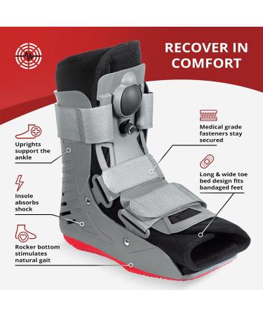 ManaMed Royal Boot Air Short CAM Boot - Small | Orthopedic Walking Boot with Air Pump & Traction for Ankle Sprain, Broken Toe & Post Surgery - Buy Online on GoSupps.com