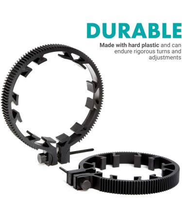 Movo FR3 Adjustable Follow Focus Ring Set - 3 Lens Gear Rings (65mm, 75mm, 85mm) - Standard 32 Pitch - 0.8 mod - Buy Online on GoSupps.com