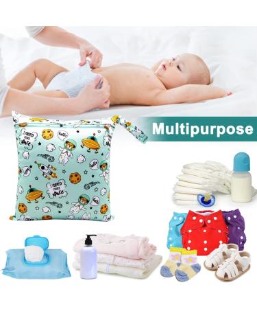 Wet Bag HOTLIKE Dry Wet Bag 3 PCS Nappy Bag for Cloth Diapers Travel Bag Organiser Waterproof Reusable Produce Bags with Handle and Zipper Pocket Wet Suit Bag for Trip Beach Daycare Gym (Green) - Buy Online on GoSupps.com