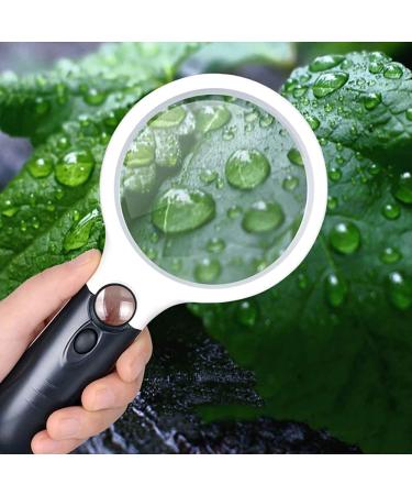Magnifying Glass Led Lighted Magnifier for Handheld Reading at Night 10X High Definition Optical Lens for & Hobby Observation Black Lofty Ambition - Buy Online on GoSupps.com