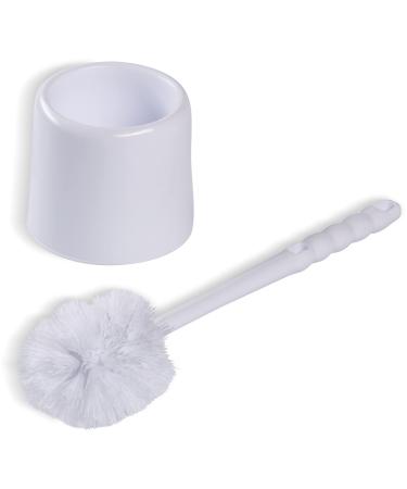 Carlisle FoodService Products 36719700 Toilet Bowl Brush with Hideaway Holder, 16", 14.5" Height, 3" Width, Polypropylene, White