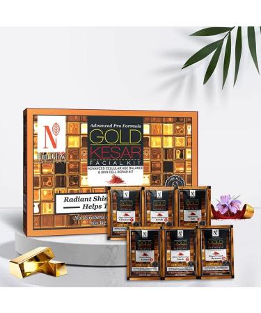 NUTRIGLOW NATURAL'S Advanced Pro Formula Gold Kesar Facial Kit for Glowing Skin Cleanup Kit for Radiant Shine Helps Tighten Pores 60gm Multicolor - Buy Online on GoSupps.com