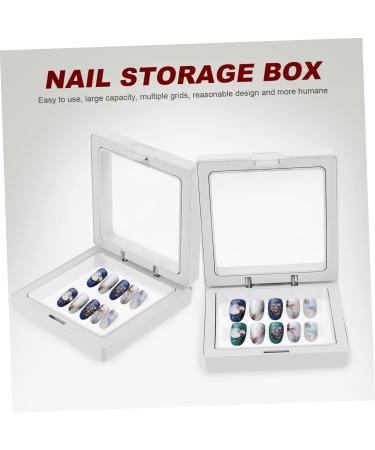 WOFASHPURET Acrylic Nail Tips Display Organizer Jewelry Display Stand 7x7cm White - Buy Online on GoSupps.com