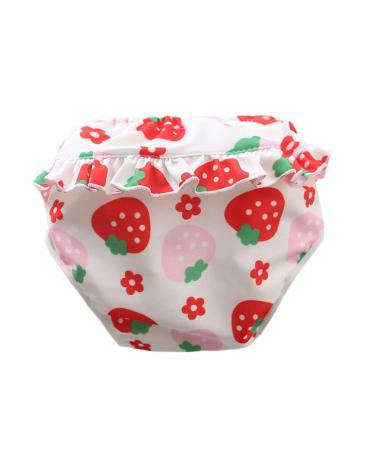 New adorable reusable baby swimming trousers girls swimming diaper for toddlers 0-4 years (sweet strawberry S- 15-22lb/0-1 years) S- 15-22lb/0-1 years sweet strawberry