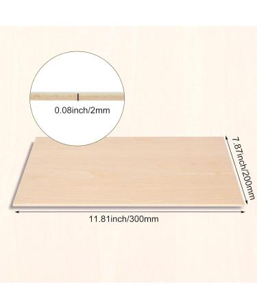 25 Pack 8 x 12 Inch Basswood Sheets 1/16 Thin Craft Plywood Sheets Plywood  Board Thin Wood Board Sheets Unfinished Wood Boards for Crafts Hobby Model  Making Wood Burning (200x300x2MM)