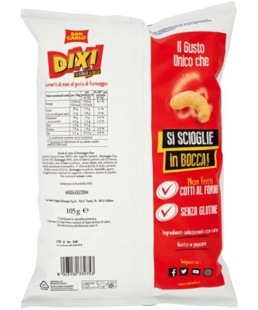  Italian Gourmet E.R. San Carlo Dixi Pack of 5 Salted Potato Corn Chips 40g Crispy Cheese + Italian Gourmet Polpa 400g - Buy Online on GoSupps.com