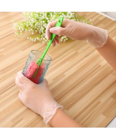 PANJIA Comfortable Industrial Blue Rubber Gloves Industrial Clear Vinyl Gloves Box of 100 4 mil Powder Free Latex Free Rubber | Disposable Ambidextrous - Soft with Textured Tips (M Transparent) - Buy Online on GoSupps.com