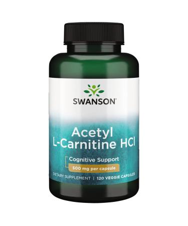 Swanson Amino Acid Acetyl L-Carnitine Hcl 500 Milligrams 120 Veg Capsules